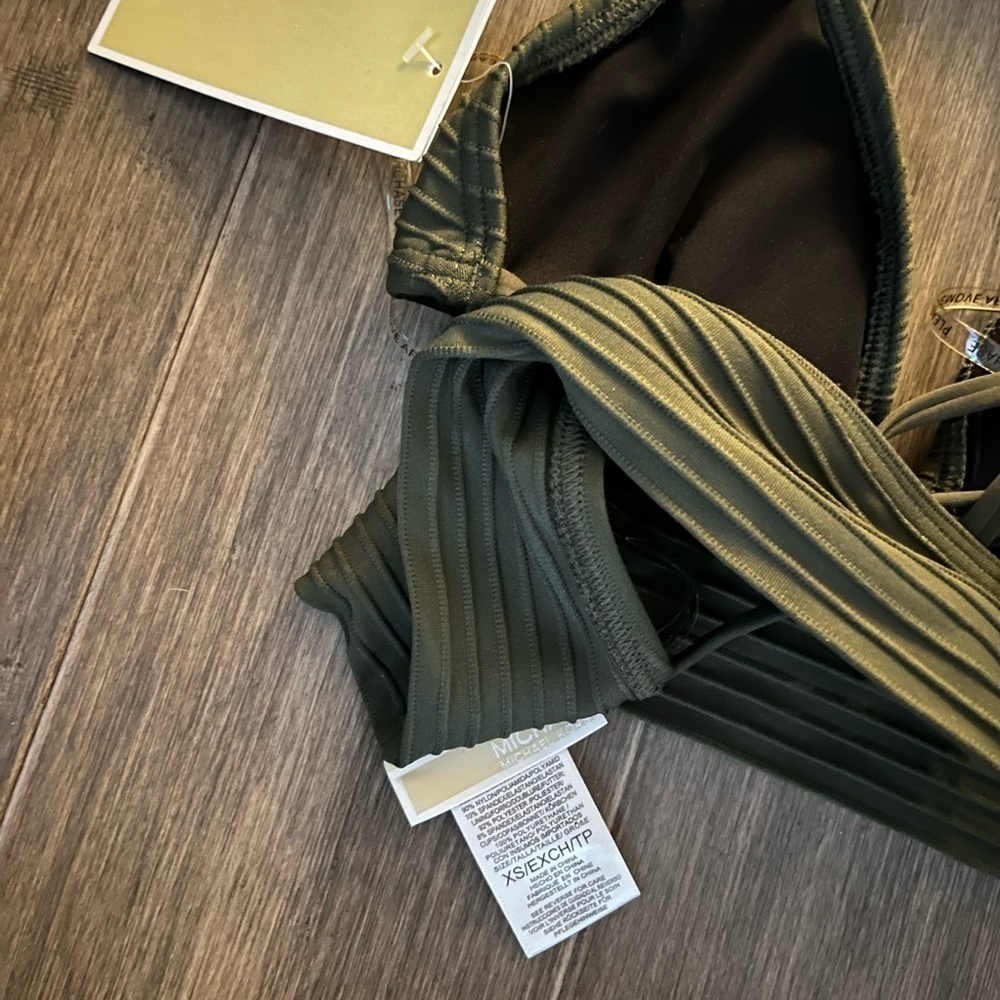 NWT Michael Kors Ivy Green Bikini XS - Picture 7 of 7